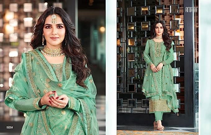 AMIRAH KHWAHISH Dola Jecard Silk With button Heavy Designer salwar suit